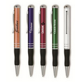 The Metal Collection Twist Action Ballpoint Pen w/ Black Rubber Grip